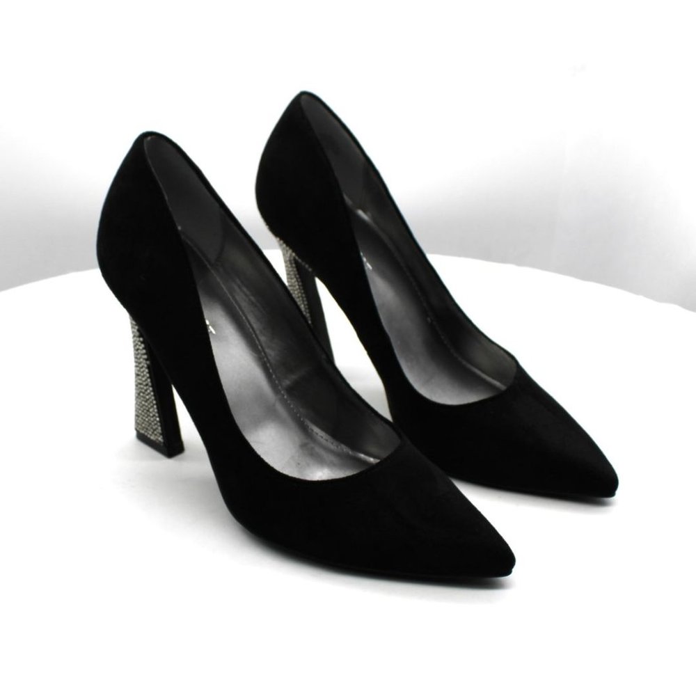 Nine West Women's Trendz Rhinestone Tapered Heel Pointy Toe Dress Pumps
